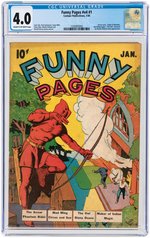 "FUNNY PAGES" VOL. 4 #1 JANUARY 1940 CGC 4.0 VG.