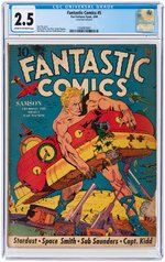 "FANTASTIC COMICS" #5 APRIL 1940 CGC 2.5 GOOD+.