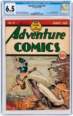 "ADVENTURE COMICS" #41 AUGUST 1939 CGC 6.5 FINE+.