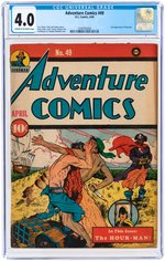 "ADVENTURE COMICS" #49 APRIL 1940 CGC 4.0 VG.