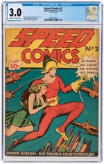 "SPEED COMICS" #2 NOVEMBER 1939 CGC 3.0 GOOD/VG.