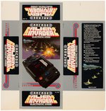 ENTEX "SUPER ALIEN INVADER 2" HANDHELD VIDEO GAME BOX PROOF SHEET.