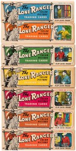 "THE LONE RANGER COLOR PICTURE TRADING CARDS" NEAR FULL SET WITH SLEEVES.