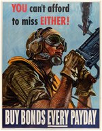 WORLD WAR II "BUY BONDS EVERY PAYDAY" POSTER.