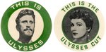 "ULYSSES" 1954 MOVIE STARRING KIRK DOUGLAS UNUSUAL BUTTON PAIR.