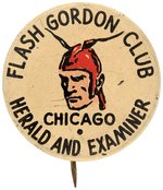 FLASH GORDON'S FIRST BUTTON EVER ISSUED FOR CHICAGO CLUB MEMBERS C. 1934-35.