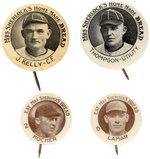 MRS. SHERLOCK'S BREAD TOLEDO BASEBALL TWO BUTTONS EACH FROM 1920 AND 1922 SETS.