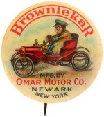 "BROWNIEKAR" CHOICE COLOR AND RARE BUTTON FOR VEHICLE IN PRODUCTION 1908-1911.