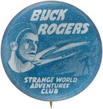 BUCK ROGERS HIGH GRADE EXAMPLE OF HIS 1939  MOVIE SERIAL CLUB MEMBER'S BUTTON.