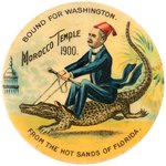 JACKSONVILLE FL.  SHRINER TRAVELS BY GATOR TO DC 1900 CONVENTION AND PARADE REVIEWED BY McKINLEY.