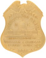 CLINTON/GORE 1993 INAUGURATION D.C. METRO POLICE BADGE.