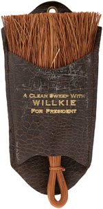 WILLKIE 1940 "CLEAN SWEEP" BROOM AND LADIES COMPACT.