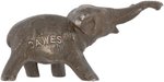 "COOLIDGE/DAWES" FIGURAL ELEPHANT PAPER WEIGHT.