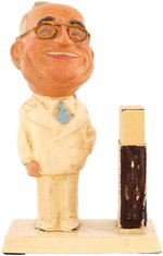 RARE HARRY TRUMAN FIGURAL MATCH BOX HOLDER.