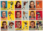 TOPPS 1957 FOOTBALL CARDS UNCUT SAMPLE SHEET TRIO.