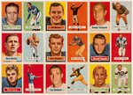 TOPPS 1957 FOOTBALL CARDS UNCUT SAMPLE SHEET TRIO.