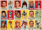 TOPPS 1957 FOOTBALL CARDS UNCUT SAMPLE SHEET TRIO.