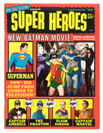 WARREN PUBLISHING CO. SUPER HEROES MAGAZINE AND EXTENSIVE GROUP OF BATMAN STILLS.