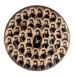 STRIKING VISUAL ASSEMBLAGE OF 44 UNIFORMED KNIGHTS TEMPLARS ON 1.75" REAL PHOTO BUTTON.