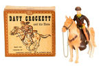 "DAVY CROCKETT AND HIS HORSE" PLASTIC FIGURES BY IDEAL BOXED.