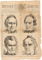 CLAY, WEBSTER, CALHOUN AND BENTON "BROTHER JONATHAN" 1848 OVERSIZED NEWSPAPER.