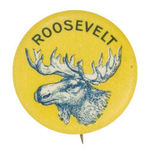 CLASSIC "ROOSEVELT" BULL MOOSE PARTY SYMBOL BUTTON.