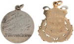 SILVER 1902 &  UNDATED 14K GOLD AWARD TO BALTIMORE C.C. & MIDDLE ATLANTIC GOLF ASSOC. CHAMPION.