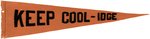 "KEEP COOL-IDGE" 1924 CALVIN COOLIDGE FELT PENNANT.