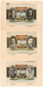 TRIO OF 1912 JUGATE PRINTS INCLUDING ROOSEVELT/JOHNSON.