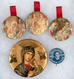 LUTHER 1933 ANNIVERSARY BUTTON PLUS THREE STUNNING COLOR DOUBLE-SIDED CELLOS.