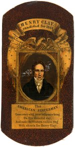 HENRY CLAY "THE AMERICAN STATESMAN" 1844 CAMPAIGN CIGAR CASE HAKE #3019.