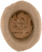 "THE G.O.P. CAMPAIGN HAT" WITH 1892 HARRISON/REID JUGATE INSERT.