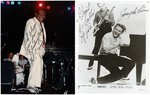 JERRY LEE & FATS DOMINO SIGNED PHOTO PAIR.