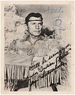 TONTO ACTOR JAY SILVERHEELS SIGNED FAN PHOTO.