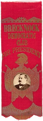 SCARCE CLEVELAND "BRECKNOCK DEMOCRATIC CLUB" RIBBON.