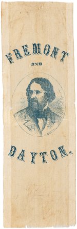 "FREMONT AND DAYTON" 1856 PORTRAIT RIBBON.