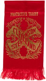 CLEVELAND/STEVENSON "PROTECTIVE TARIFF" RIBBON.