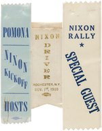 TRIO OF NIXON RIBBONS INCLUDING "DRIVER" AND "POMONA HOSTS".