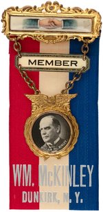 McKINLEY DUNKIRK, NEW YORK RIBBON BADGE.