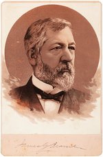 JAMES G. BLAINE SIGNED CABINET CARD.