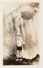 NIAGARA FALLS DAREDEVIL JEAN LUSSIER SIGNED REAL PHOTO POSTCARD.