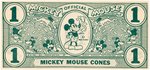 "MICKEY MOUSE CONES" RARE PREMIUM MONEY LOT (COLOR VARIETY).