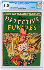 "KEEN DETECTIVE COMICS" #V2 #7 JULY 1939 CGC 5.0 VG/FINE.