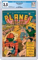 "PLANET COMICS" #8 SEPTEMBER 1940 CGC 3.5 VG-.