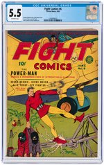 "FIGHT COMICS" #6 JUNE 1940 CGC 5.5 FINE-.