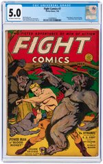 "FIGHT COMICS" #7 JULY 1940 CGC 5.0 VG/FINE.