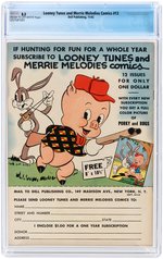 "LOONEY TUNES AND MERRIE MELODIES COMICS" #13 NOVEMBER 1942 CGC 8.5 VF+.