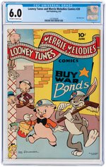 "LOONEY TUNES AND MERRIE MELODIES COMICS" #20 JUNE 1943 CGC 6.0 FINE.