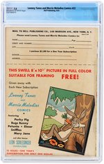 "LOONEY TUNES AND MERRIE MELODIES COMICS" #22 AUGUST 1943 CGC 7.5 VF-.