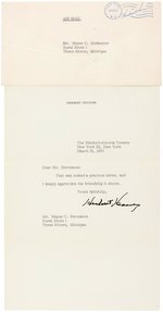 HERBERT HOOVER TYPED LETTER SIGNED.